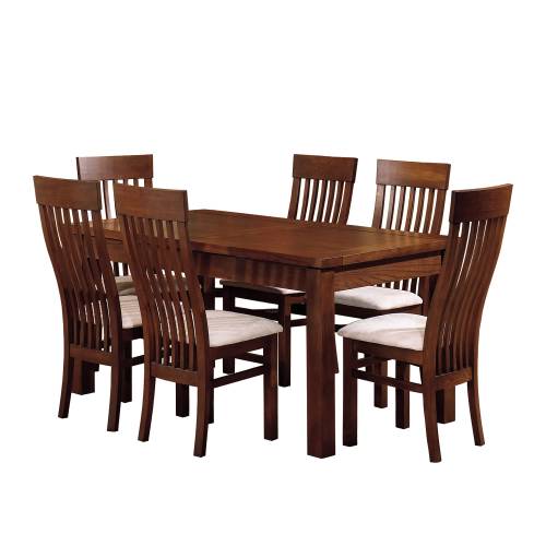 Metro Oak Dining Set (160cm extending table + 6 chairs)