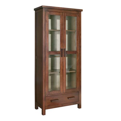 Metro Oak Dining and Occasional Furniture Metro Oak Glazed Display Unit