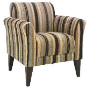 occasional chair, charcoal stripe