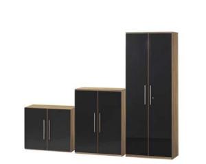 Mexico black gloss door cupboards