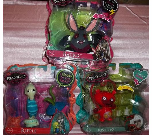 MGA Entertainment Bratzillaz - Glow in the Dark Pets - Set of Three Different Pets!