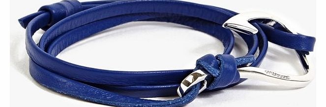 Miansai Blue Large Sterling Silver Hook Bracelet