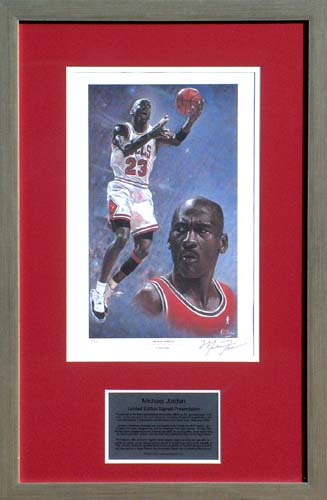Michael Jordan signed and framed print