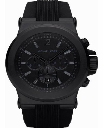 Mk8152 Gents Watch with Black Rubber Strap and Black Dial