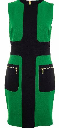 Michael Kors Spring Green Zip Pocket Dress