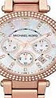 Michael Kors Womens MK5491 Rose-Gold Stainless-Steel Quartz Watch with Mother-Of-Pearl Dial