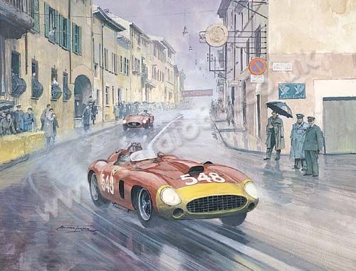 Michael Turner 1956 Mille Miglia - Eugenio Castellotti Print