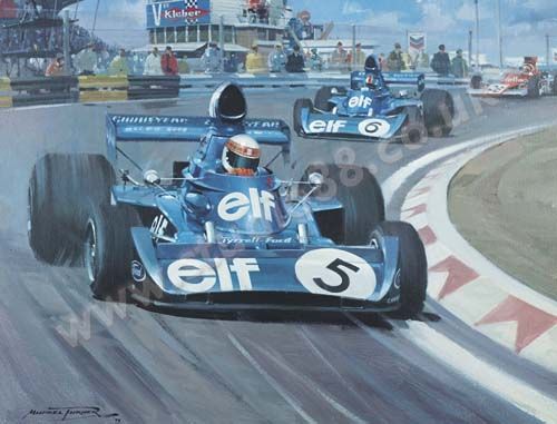 Michael Turner 1973 Dutch Grand Prix - Jackie Stewart Print