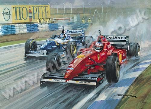 Michael Turner 1996 Spanish Grand Prix - Michael Schumacher Print