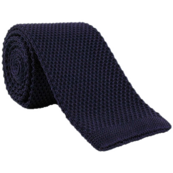 Plum Skinny Silk Knitted Tie by Michelsons