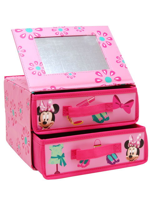 Minnie Mouse Two Drawer Storage Set with Mirror