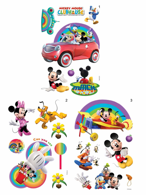 Mickey Mouse Club House Wall Stickers Quick Sticks 42 Pieces