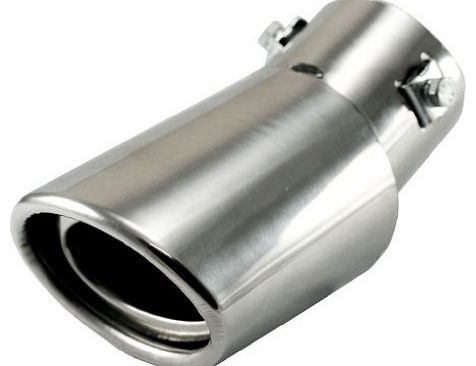 Stainless Steel Drop Down Car Exhaust Tail Pipe Muffler - Sliver
