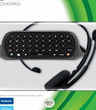 Microsoft Official Xbox 360 Chatpad Inc Headset - Black (Xbox 360)