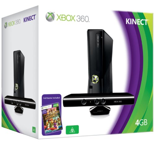 Microsoft Xbox 360 4GB Console with Kinect Sensor: Includes Kinect Adventures