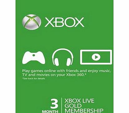 Microsoft Xbox 360 LIVE 3 Month Gold Membership