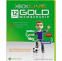 Xbox Live 12 Month Gold Membership Card on Xbox
