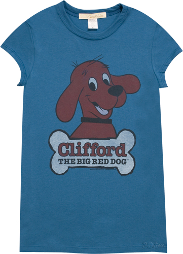 Clifford The Big Red Dog Ladies T-Shirt from Mighty Fine