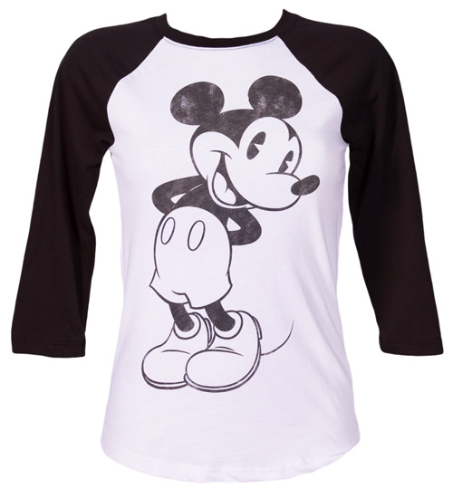 Ladies Mickey Mouse Baseball T-Shirt from Mighty
