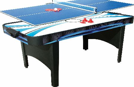 Mightymast 6ft TYPHOON 2-in-1 Air Hockey / Table Tennis Game