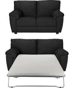 Milano Leather Sofa Bed and Regular Sofa - Black