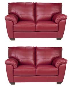 milano Regular and Regular Sofa - Red