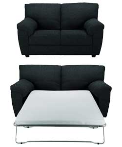 Milano Sofa Bed and Regular Fabric Sofa - Black