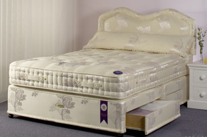 Millbrook Beds Small Single Tuscany 1400 Pocket Sprung Bed - Sprung Edge (2 Drawers)