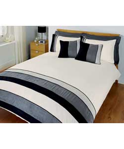 Suede Double Bed Set - Charcoal