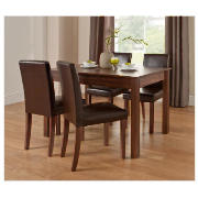 Dining Table & 4 Milton Chairs, Brown &