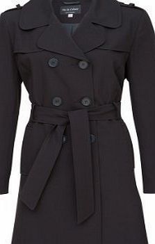 *SS13* Womens Ladies Belted Spring Trench Coat Office wear/Formal wear (18, Black)