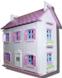 White Hall Wooden Dolls House with Furnitures and Dolls