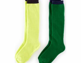 Mini Boden 2 Pack Ski Socks, Yellow/Green 34479089