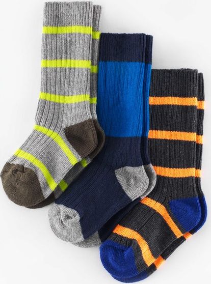 Mini Boden, 1669[^]35148451 3 Pack Fun Socks Ribbed Mini Boden, Ribbed