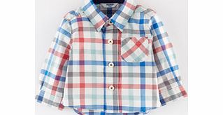 Mini Boden Baby Laundered Shirt, Grey Multi Check 34240846
