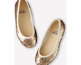 Mini Boden Ballet Flats, Gold Glitter 33776923