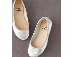 Mini Boden Ballet Flats, Silver Metallic Leather 33591819