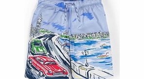 Mini Boden Bathers, Ice Cube London Car Chase,Blue/Yellow