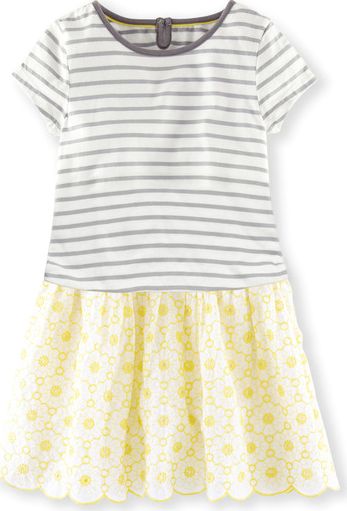 Mini Boden, 1669[^]34595850 Broderie T-shirt Dress Sunflower Broderie Mini