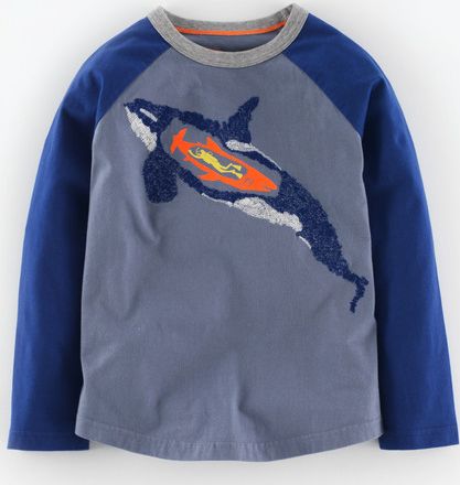 Mini Boden, 1669[^]35217207 Catch of the Day T-shirt Airforce/Killer Whale