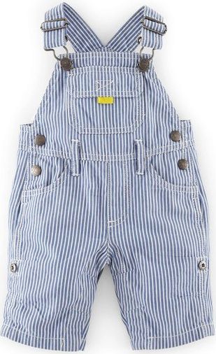 Mini Boden, 1669[^]34550665 Classic Roll-up Dungarees Navy Ticking Mini