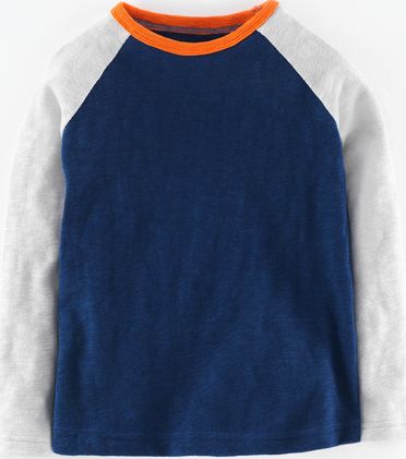Mini Boden, 1669[^]34961094 Colourblock Raglan T-shirt Cadet Blue/Limestone