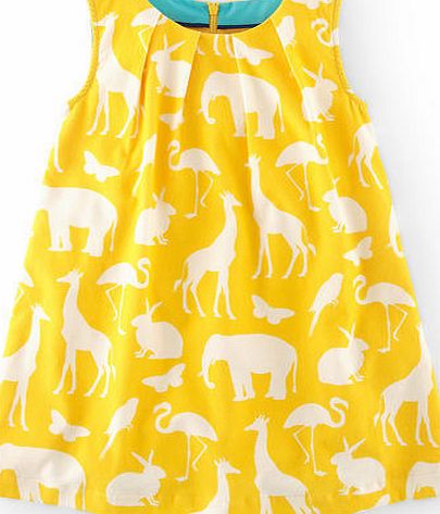 Mini Boden Cord Pinafore Dress Sunflower Animal Park Mini