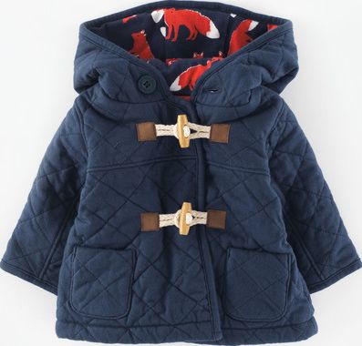 Mini Boden, 1669[^]34975037 Cosy Quilted Duffle Jacket Utility Blue/Foxes