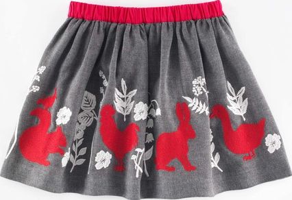 Mini Boden, 1669[^]34911859 Decorative Skirt Grey Farm Mini Boden, Grey Farm