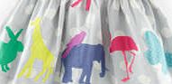 Mini Boden Decorative Skirt, Light Grey Animals 34596221