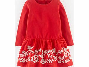Mini Boden Embroidered Folk Dress, Ruby 34299057