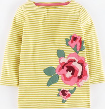 Mini Boden, 1669[^]34913004 Embroidered Hedgerow T-shirt Lime Tree Flowers
