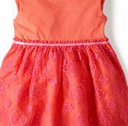 Mini Boden Embroidered Party Dress, Hot Coral 34806794