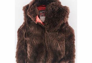 Mini Boden Faux Fur Gilet, Brown 34425785